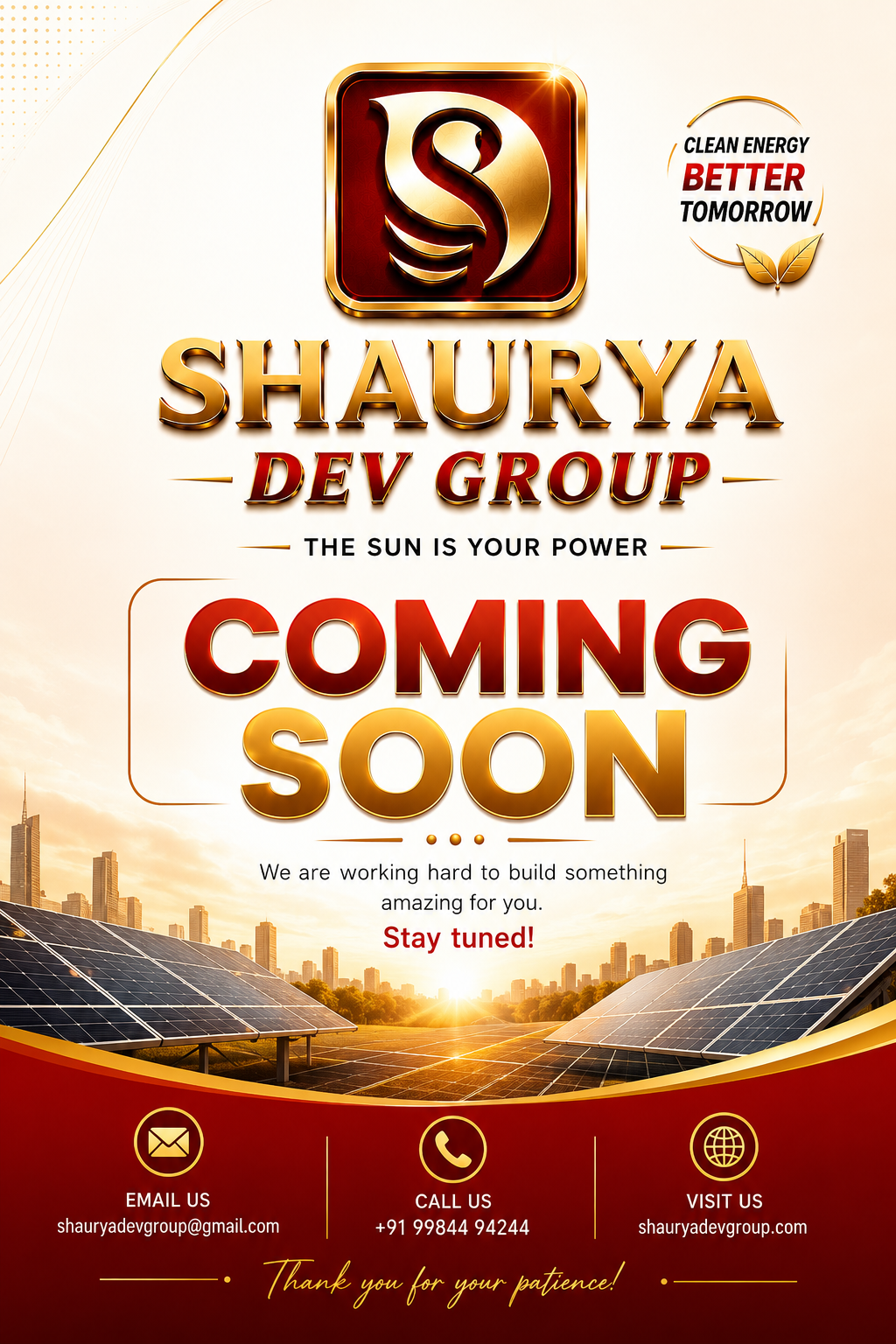 Shaurya Dev Group - Website Coming Soon